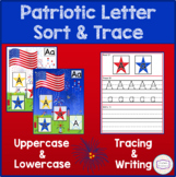 Patriotic Letter Sort & Trace - Labor Day / Memorial Day /