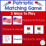 Patriotic Matching Game - Labor Day / Memorial Day / 4th of July