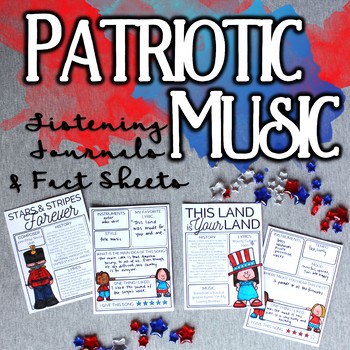 Preview of Patriotic Music Listening Journal & Fact Sheets