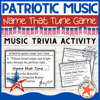 Preview of Patriotic Music Music Name That Tune Trivia Game | USA American Music Veterans
