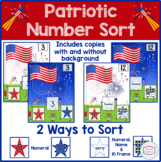 Patriotic Number Sort - Labor Day / Memorial Day / 4th of July