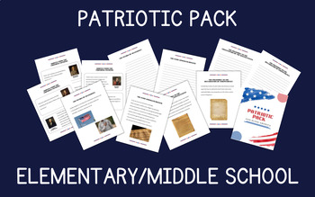 Preview of Patriotic Pack Copywork Memorywork Quotes Coloring Activity Pages