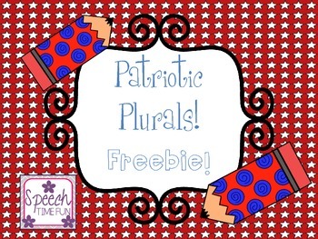 Preview of Patriotic Plurals FREEBIE