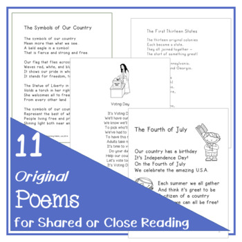 Patriotic Poems and Activities for Primary Grades by Theresa's Teaching