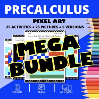 Preview of Patriotic PreCalculus BUNDLE: Pixel Art Activities