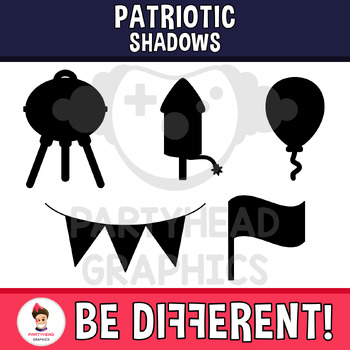 Preview of Patriotic Shadows Fine Motor Skills July