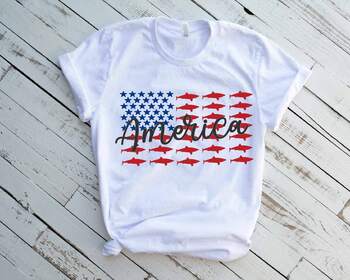 Preview of Patriotic Shark Svg 4th of July American Flag Shark Fishing Summer 1411s