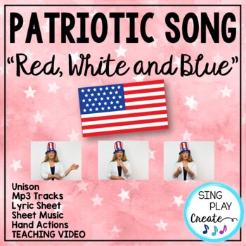 Preview of Patriotic Song "Red, White and Blue" Unison Video Sing-a-long & Mp3 Tracks