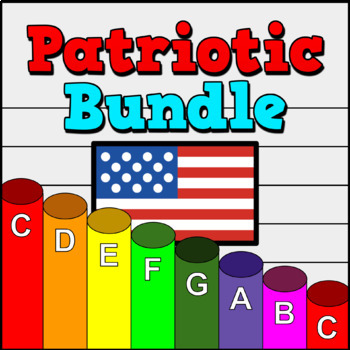 Preview of Patriotic Songs - Boomwhacker Play Along Video and Sheet Music Bundle