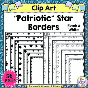 black star border clip art