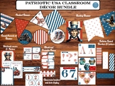 Patriotic Stars and Stripes Classroom Decor