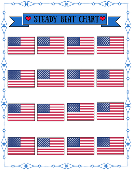Preview of Patriotic: Steady Beat Chart