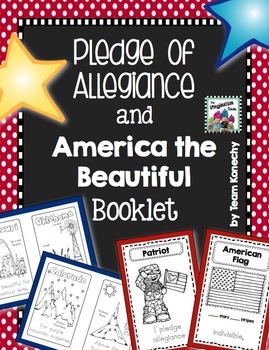Preview of Pledge of Allegiance and America the Beautiful Booklets