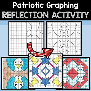 Preview of Patriotic Symmetry and Reflection Coordinate Plane Mystery Graphing Pictures