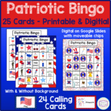 Patriotic Bingo - Digital & Printable / Labor Day / Memori