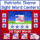 Patriotic Sight Word Centers - Labor Day / Memorial Day / 