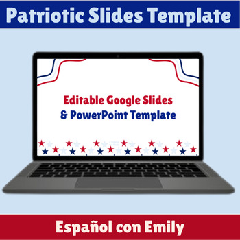Preview of Patriotic Themed Google Slides & PowerPoint Template - Editable Slides