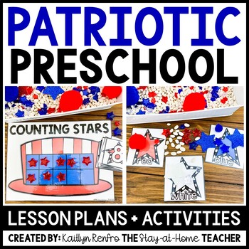 Preview of Patriotic Summer Toddler Activities Memorial Day Preschool Curriculum & Lessons