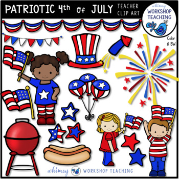 Preview of Patriotic USA Fourth Of July Celebration Clip Art