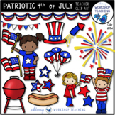 Patriotic USA Fourth Of July Celebration Clip Art