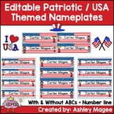 Patriotic USA Themed Nameplate/Deskplate/Nametags