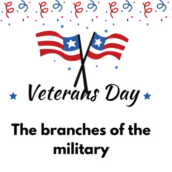 Preview of Patriotic Veteran's Day Match Branches of the Military | Printable Veterans Day
