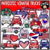 Patriotic Vintage Trucks Clip Art Set {Educlips Clipart}