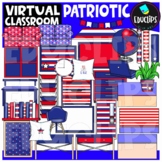 Patriotic Virtual Classroom Clip Art Set {Educlips Clipart}
