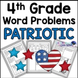 Patriotic Word Problems Math Practice 4th Grade Common Core