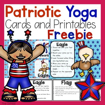 Preview of Patriotic Yoga Cards and Printables