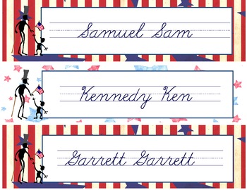 Preview of Patriotic/Election Name Tags