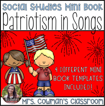 Preview of Patriotism in Songs Mini Book