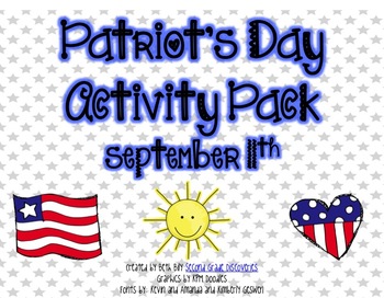 Preview of Patriot's Day Activity Pack for September 11th
