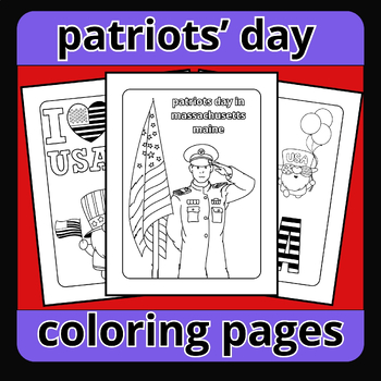 Preview of Patriots Day in Massachusetts Maine Coloring Pages