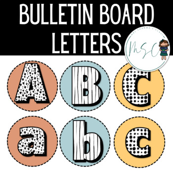Patterened Letters bulletin boards - Colour and B&W by Mrs Sharma's Class