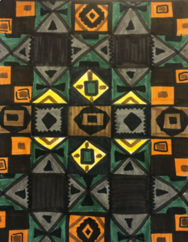 Preview of African Kente Cloth Design/Symbolism (all school)