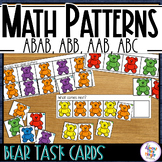 Pattern Bear Activity Task Cards with AB, ABB, AAB, ABC, M