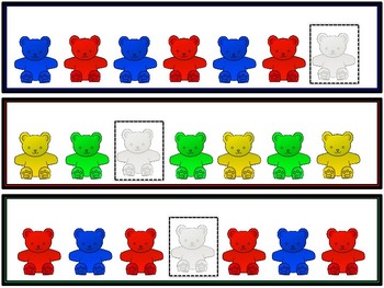 Pattern Bear Practice Cards ~ Math Center FREE! by Dot to Dot Polka Dot