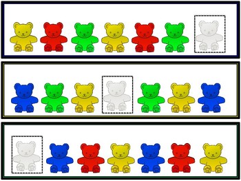 Pattern Bear Practice Cards ~ Math Center FREE! by Dot to Dot Polka Dot