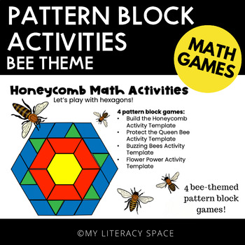 Preview of Pattern Block Activities - Bee Theme
