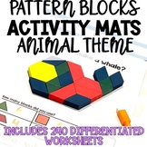 Pattern Block Mats Animal Themed. Stem Bin Task Cards. Pat