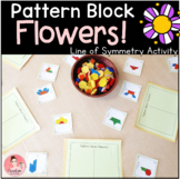 Pattern Block Flowers! Line of Symmetry Activity with Work