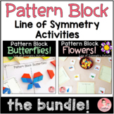 Pattern Block Flowers and Butterflies! Line of Symmetry Bundle