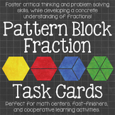 Pattern Block Fraction Task Cards  Math Centers