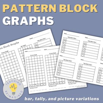 Preview of Pattern Block Graphs | Picture, Bar, & Tally | Tangram Puzzles