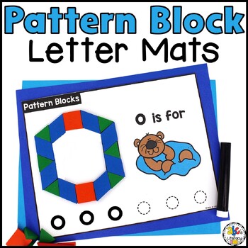 Preview of Pattern Block Letter Recognition Mats - Alphabet Formation & Tracing Activity
