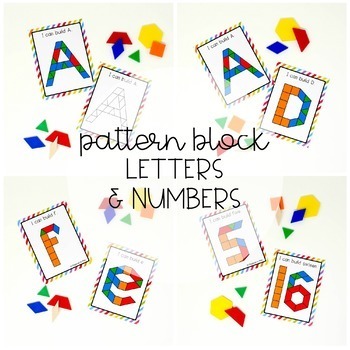Preview of Pattern Block Letters and Numbers
