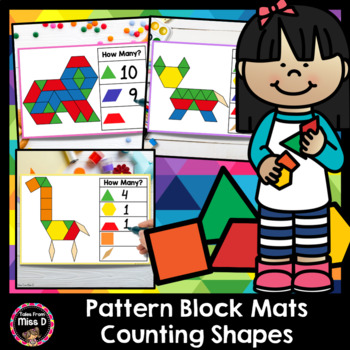 Pattern Block Mats - Counting Shapes by Tales From Miss D | TPT