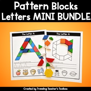 Preview of Alphabet Lower and Upper Case Letter Formation Pattern Block Mats Centers