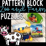 Pattern Block Mats Pattern Block Puzzles Zoo and Farm Animals